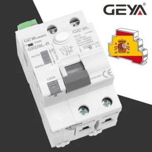 GEYA GRD9L-R RCCB Automatic Self-Reclosing Device Circuit Breaker 2P 40A 30mA 100mA 300mA RCD Smart …